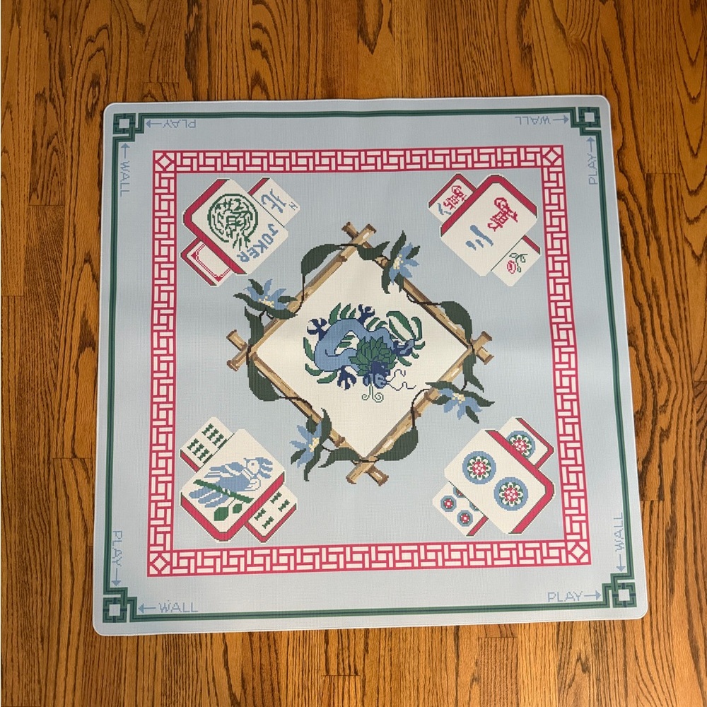 Mahjong Mat - Blue, Pink, Green